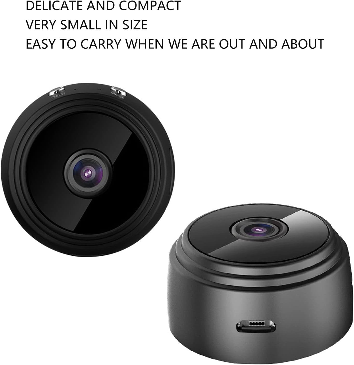 ciciglow A9 1080P Camera Indoor, Magnetic Pet Dog Camera Baby Camera Mini Camera Security Camera (Black)