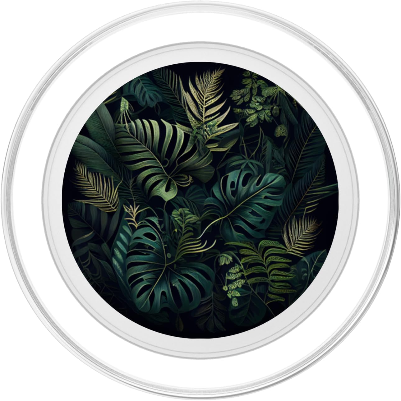 Botanical Merch Green Botanical Jungle Wild Leafs PopSockets PopGrip for MagSafe