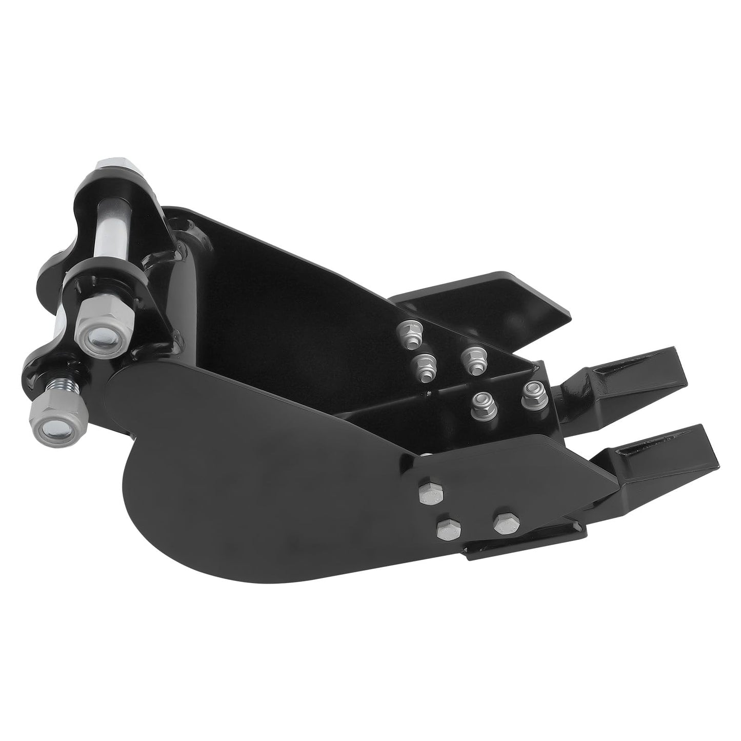 maXpeedingrods Mini Excavator Bucket, 7.87" Narrow Digging Bucket, Hole Diameter 0.98in, 200mm Excavator Attachments Bucket Metal Trenching Digger with Metal Teeth