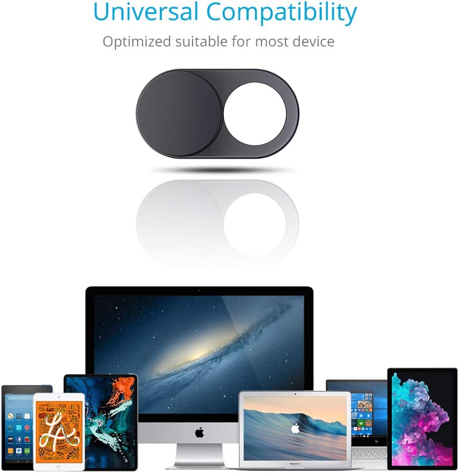 CloudValley [6-Pack] 0.023 inch Upgrade Magnetic Webcam Cover, Metal Camera Cover Slide for Mac, iPad, MacBook Pro