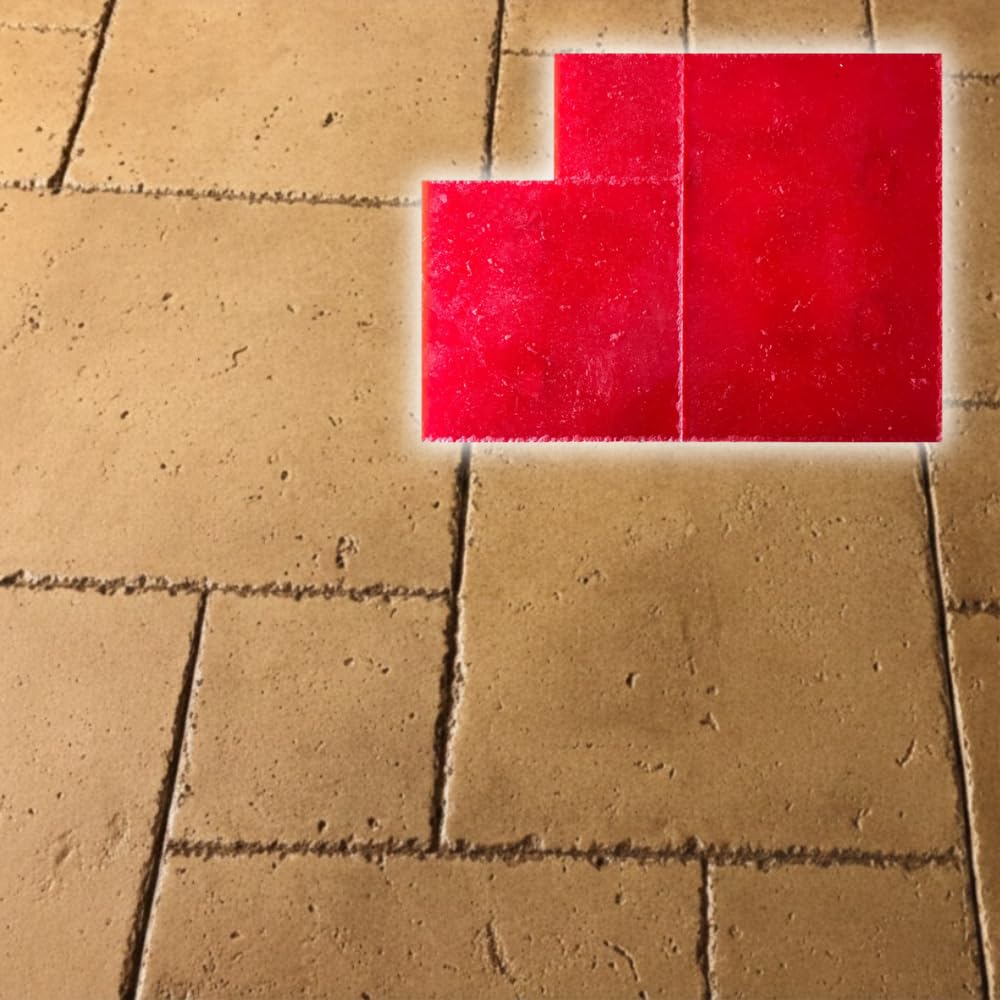 Travertine Ashlar Tile Concrete Stamps | Made in USA | 32" x 24" | Durable Rigid Mat for Driveways, Walkways and Patios – SM 6000/1