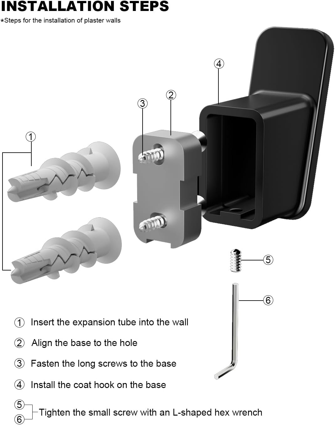 Skiennix Matte Black Towel Hook - Heavy Duty Bathroom Robe & Coat Hanger | 4-Pack for Versatile Use