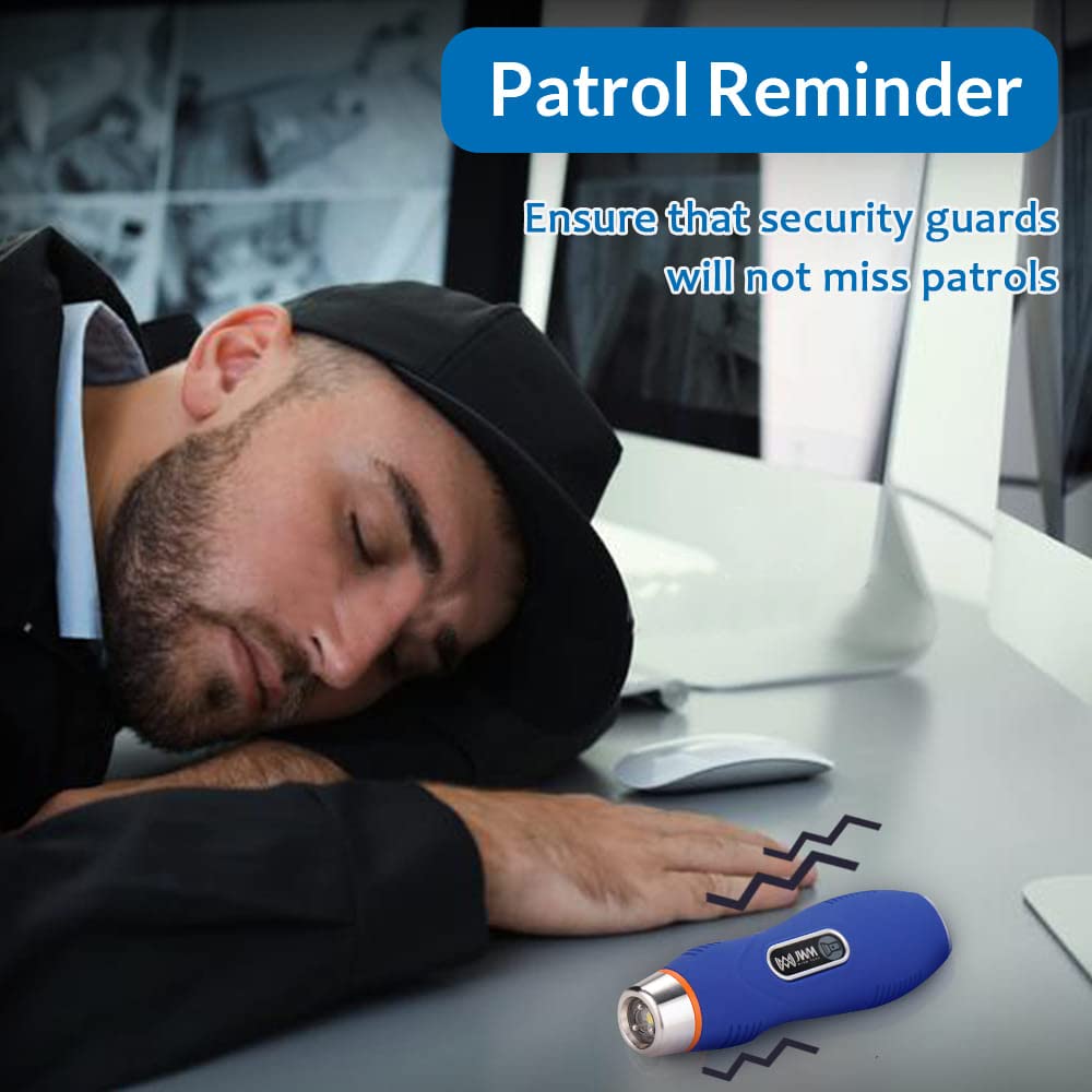 JWM iButton Guard Tour System with Flashlight, Security Patrol Wand with Free Cloud & Standalone Software, Alarm Clock and Pedometer for Hotel, Warehouse and Logistics Patrol
