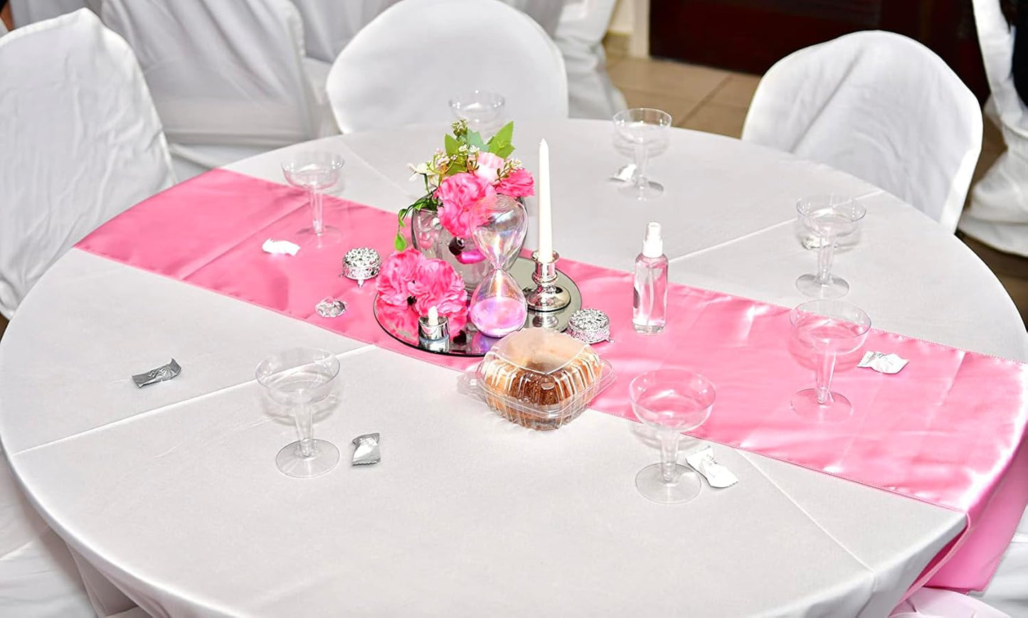 Skiennix Gold Table Runners - 12 X 108 Inches Satin for Weddings, Parties & Events | 10 Pack