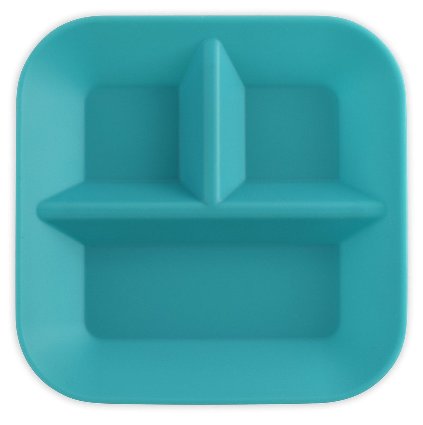Kiddiebites | 100% Silicone Plates for Babies & Kids | MADE IN THE USA | BPA, BPS, Lead, Cadmium, PVC, & Phthalate Free | Children's Divided Placemat Set | Teal, 2 Pack