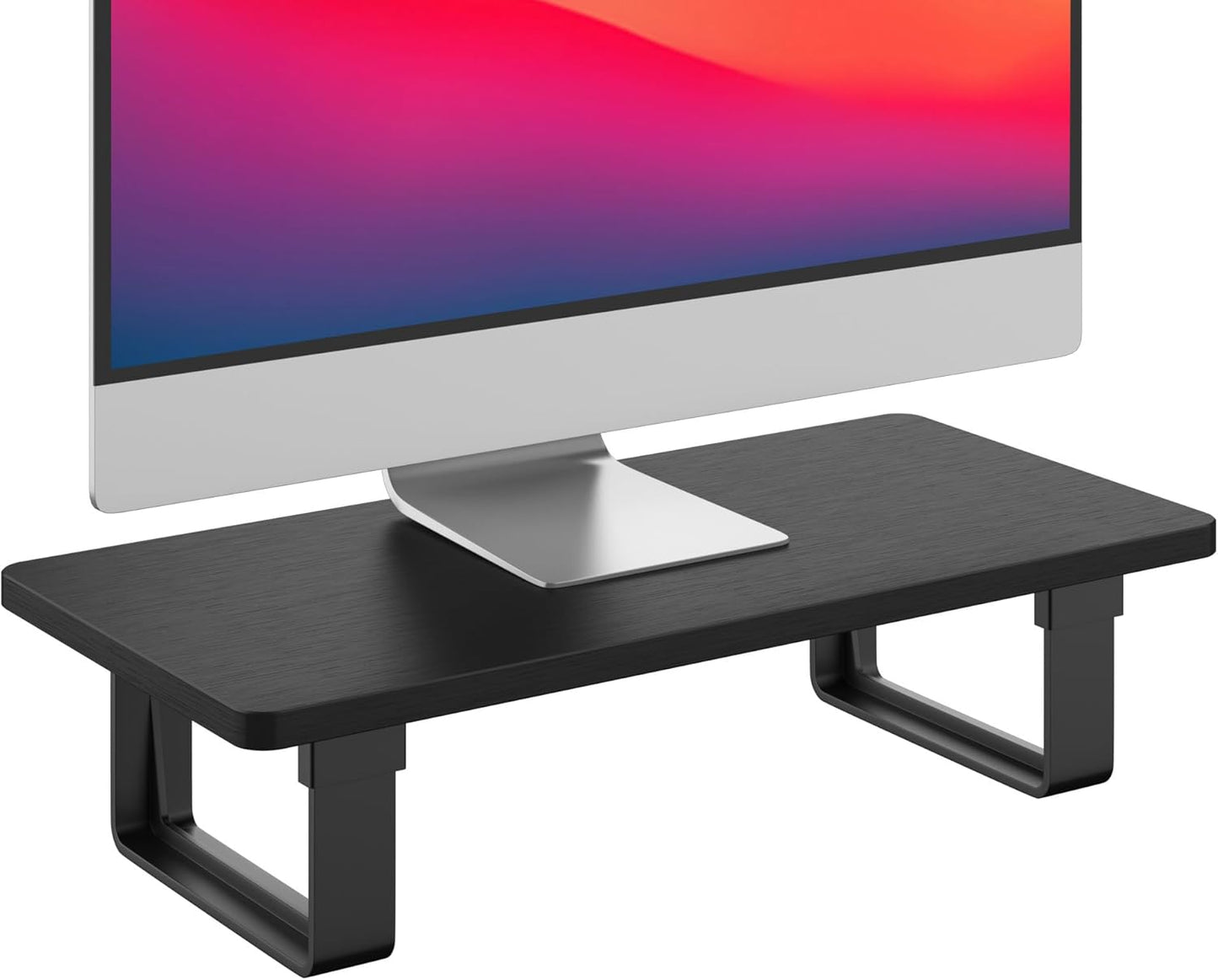 50 LB 1-Step Monitor Stand Riser with Capacity, Stable Wood Computer Monitor Stand for Desk Organizers, Computer Riser