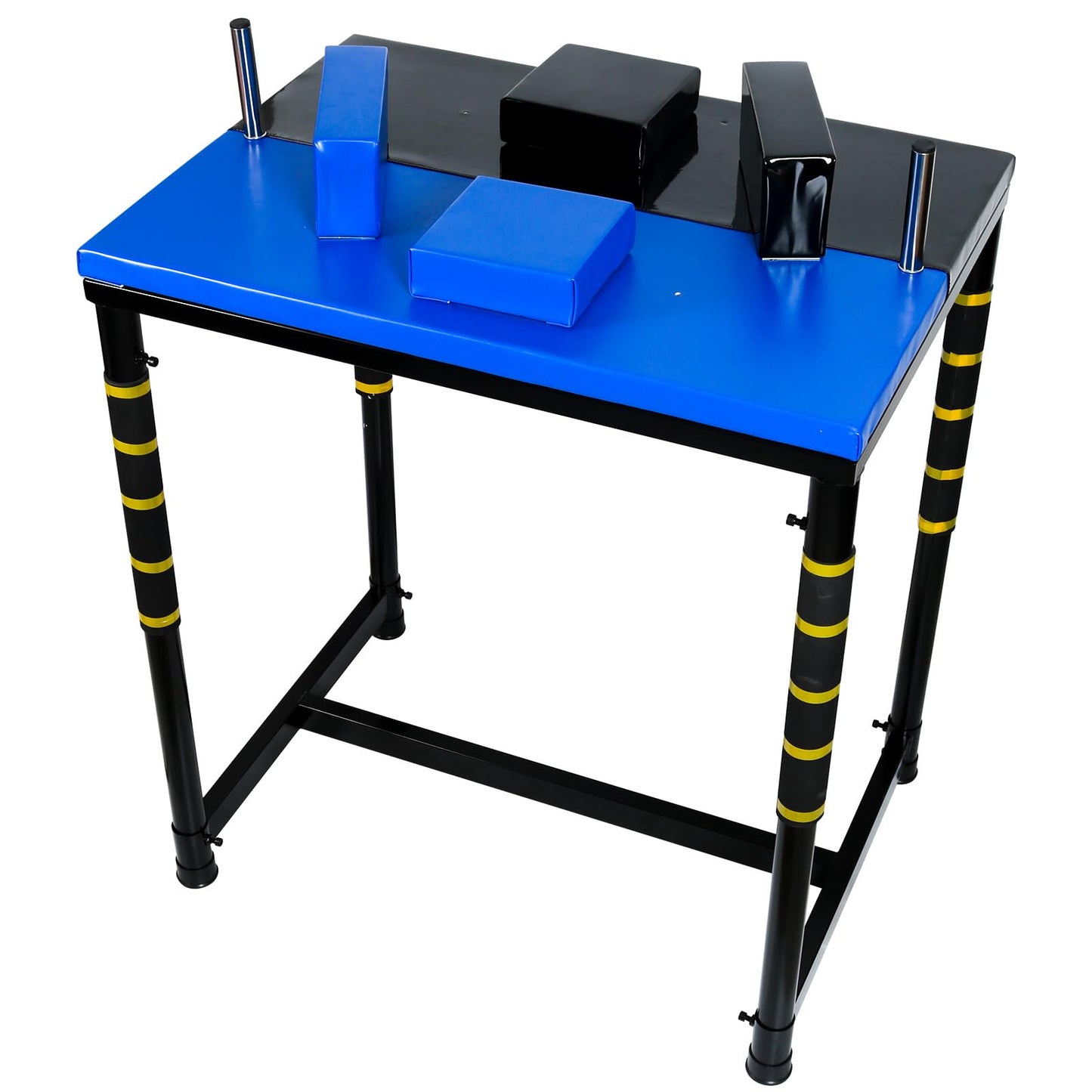 Professional Table - Arm Wrestling Battle Table Forearm Strength Training with Competition Design Wrist Strength Training Support Plate - （Black Blue）