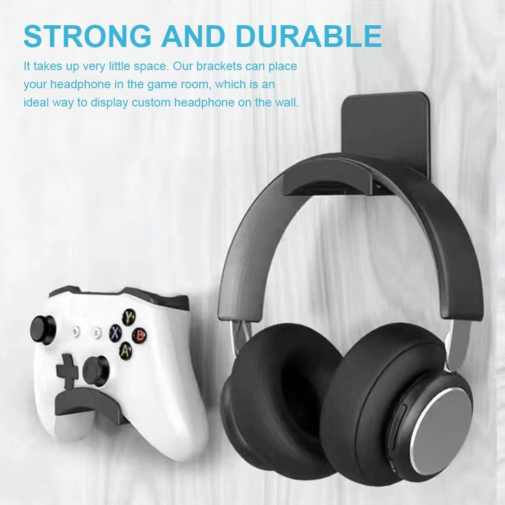 Vornetil Headset Headset Headphone Hanger Holder, Universal Wall Mount Hook Strong Adhesive Desk Hook Stand