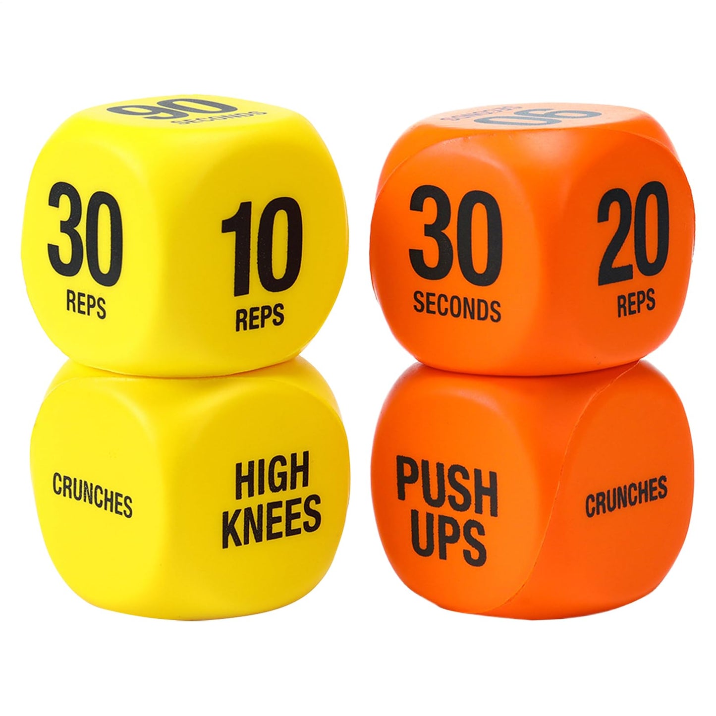 Exercise Dice 2 Pairs 6 Sided Workout Dice for Gym Training Strength Training Equipment Game for Group Fitness Exercise Fun Fitness Equipment