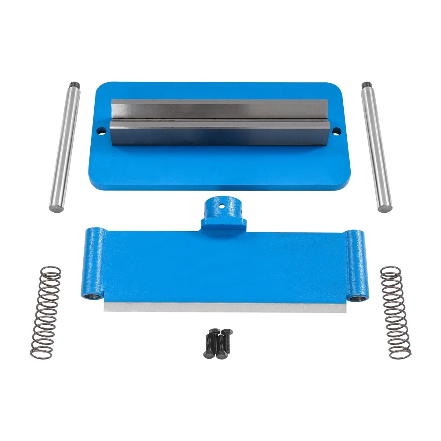 BOPRCSH 12inch Press Brake Attachment, Hydraulic Shop Presses Bending Brake Metal Bending Machine, Heavy Duty Metal Bending Tool for 12 or 20-Ton Hydraulic Workshop Presses (Blue)