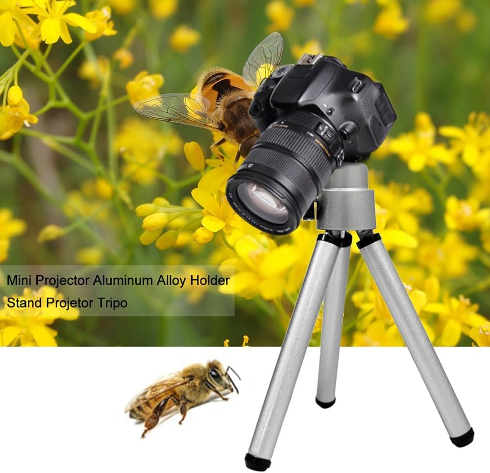 MOPFOL Mini Aluminum Alloy Flexible Tripod Stand Portable Bendable Legs Projector Holder with Ball Head for Camera