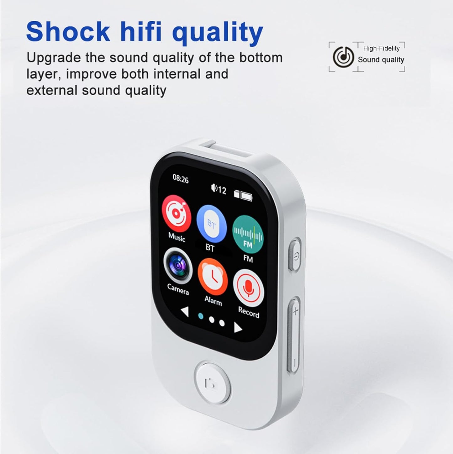 Aoresac MP3 2.01 Inch (16GB) Portable Player with Touchscreen Metal Frame Built in Camera, Full Touch Screen, Hi Fi