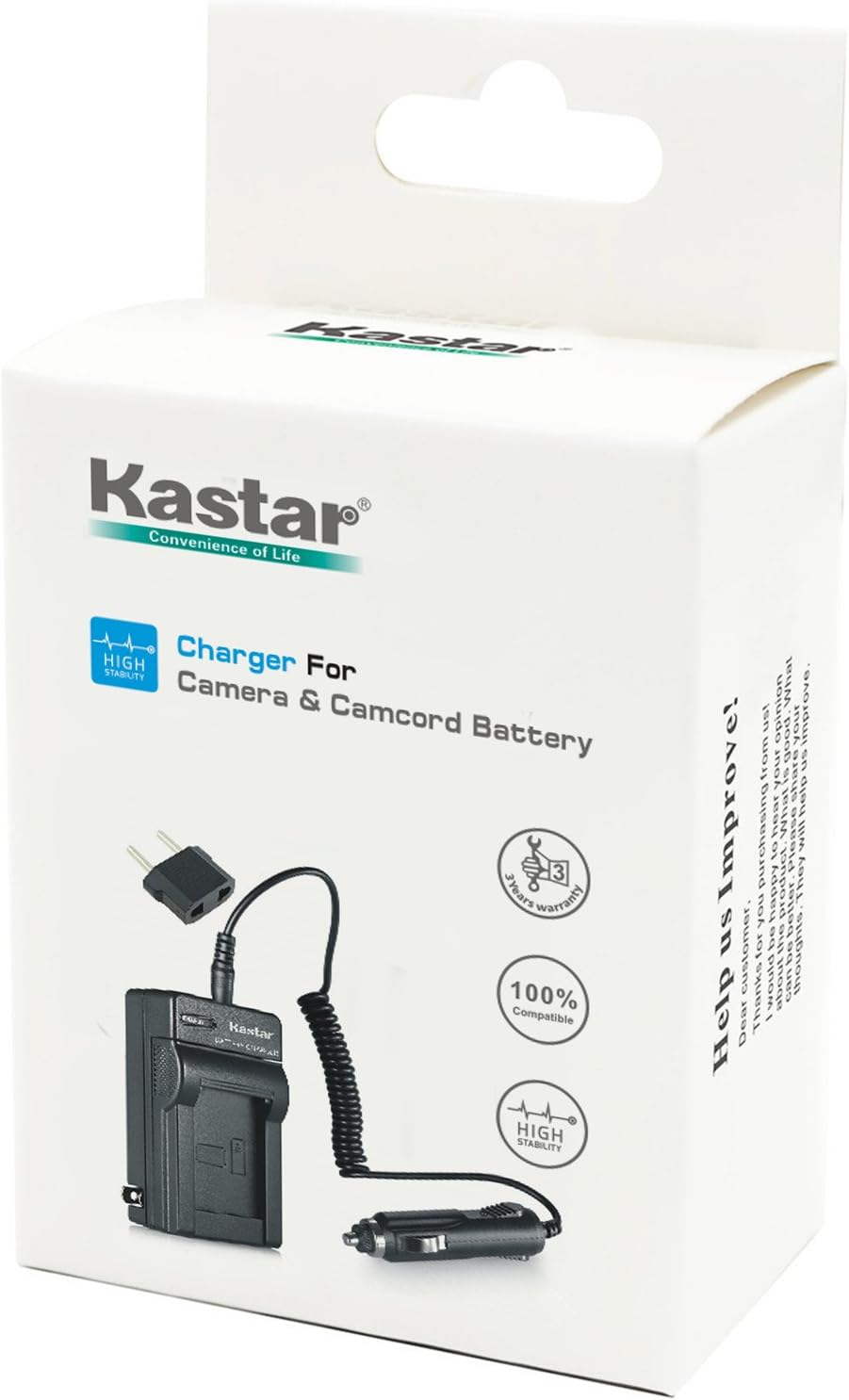Kastar HF20 Synergy Digital Camcorder Battery Charger, Works with Canon VIXIA Camcorder