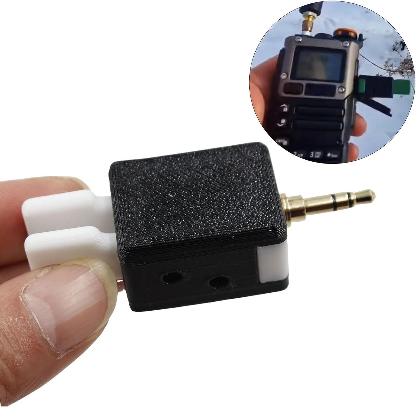 Kikumi UVK5 UVK6 CW Morse Code Key, Double Vane Automatic Key with Adjustable Finger Force for Quansheng Intercom, CEC