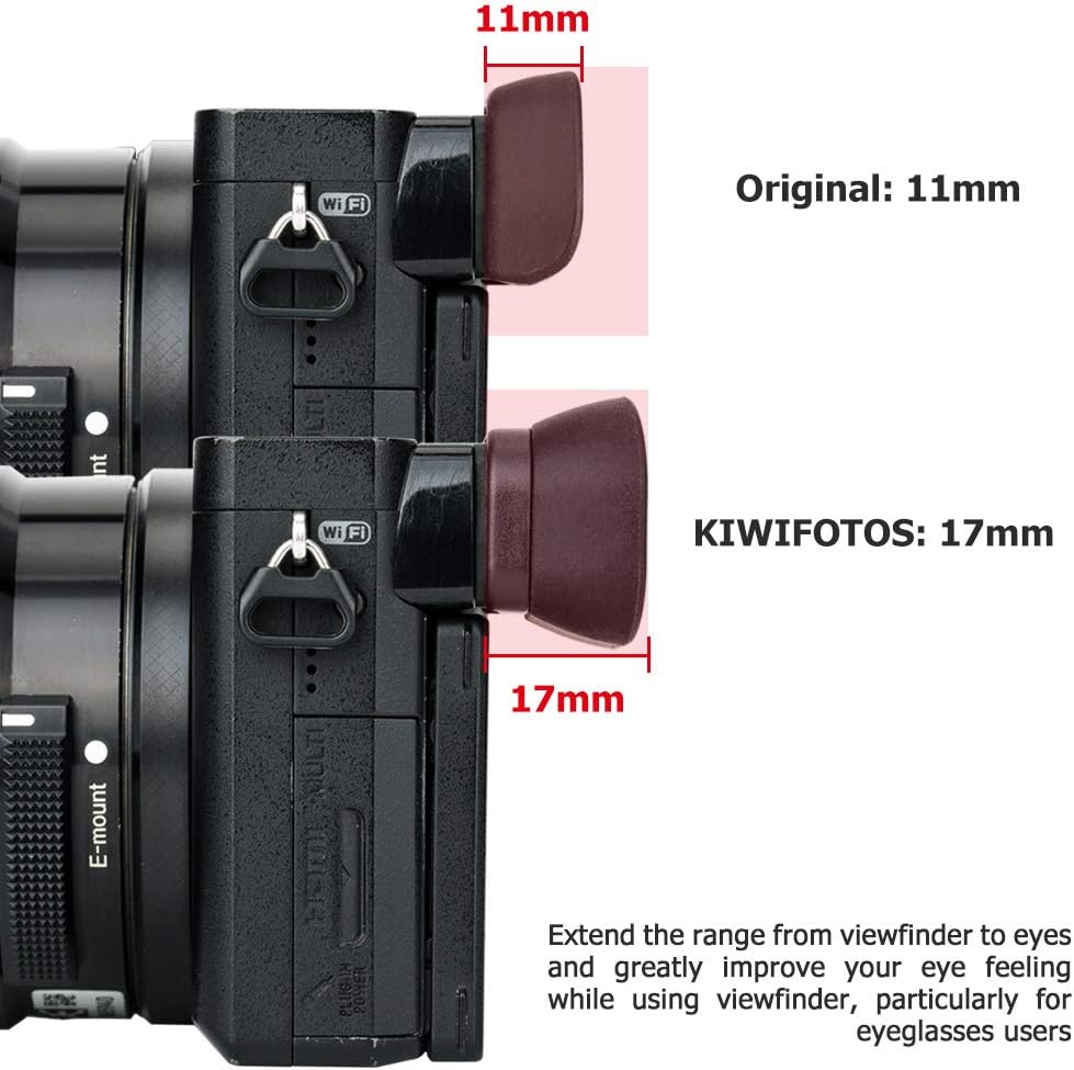 KIWIFOTOS A6000 A6100 A6300 Remote Shutter Release & Soft Eyecup Eyepiece for Sony Mirrorless Camera