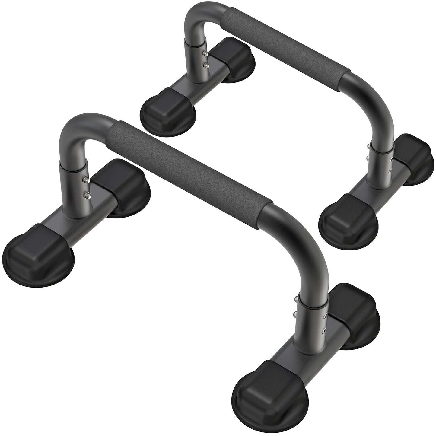 Dolibest Push Up Bar, 9.6'' High Parallettes Bars with Full-Cover Foam Handles, Stable Calisthenics Equipment, Suitable for Handstand, L-Sit, Dip Bar, Strength Training for Indoor Outdoor Use（660LB）
