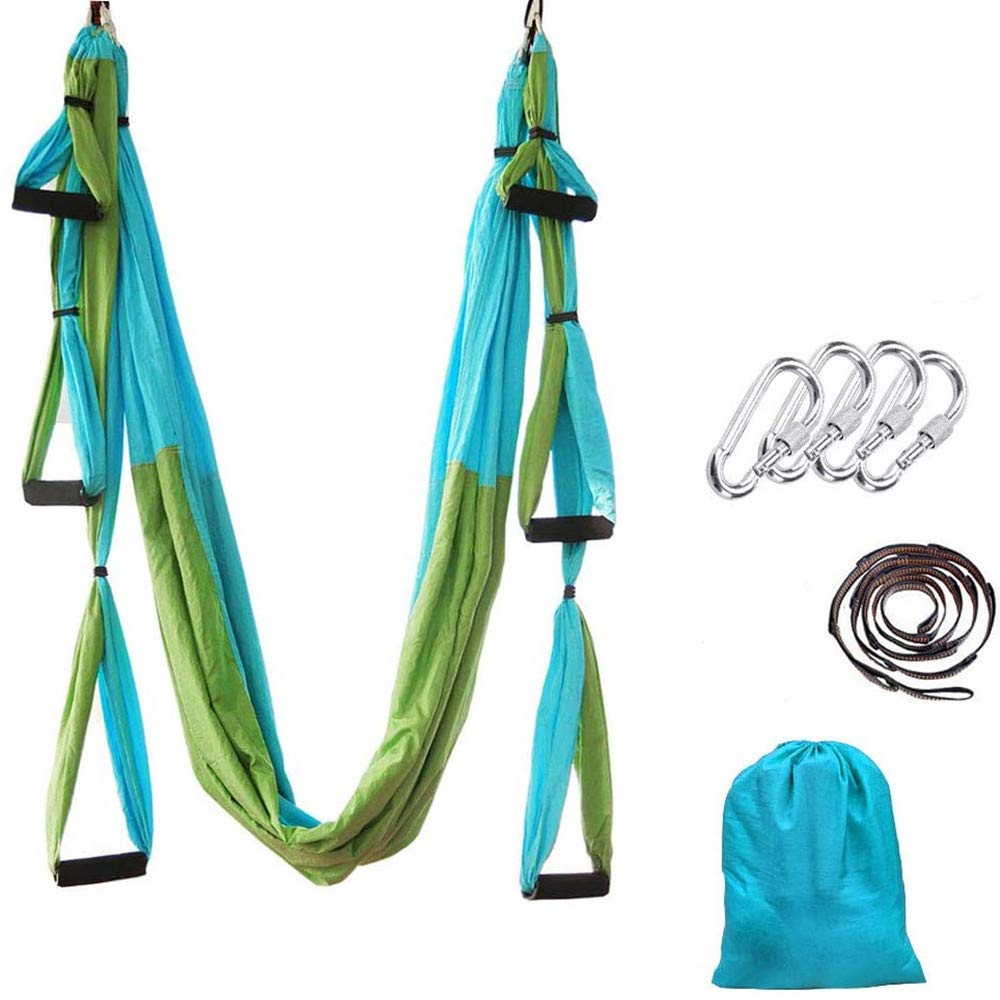 Ovyuzhen Aerial Yoga Hammock,Ultra Strong Yoga Swings Set Trapeze Extension,Antigravity Ceiling Hanging Sling Inversion Exercises