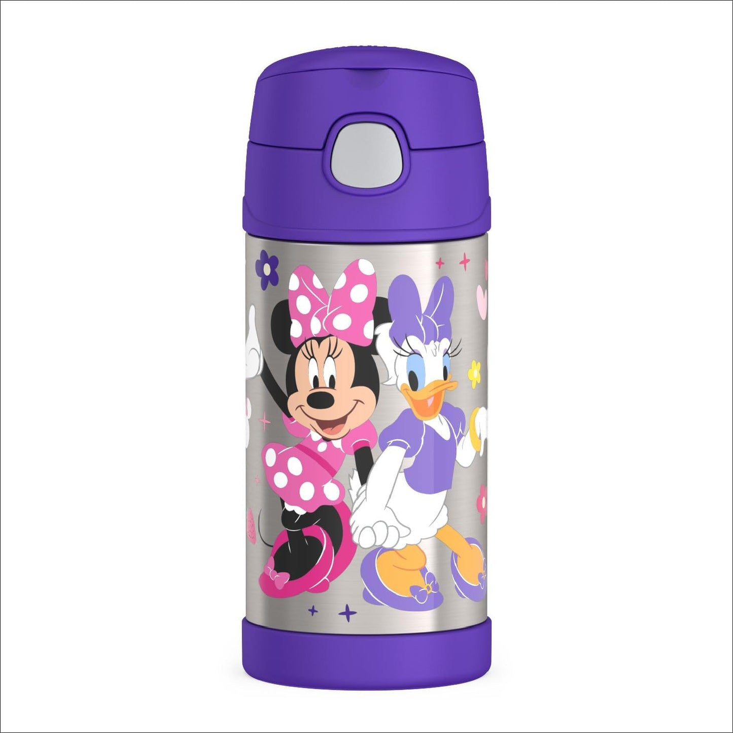 Thermos Funtainer 12 Ounce Stainless Steel Vacuum Insulated Water Bottle - Minnie Mouse Design