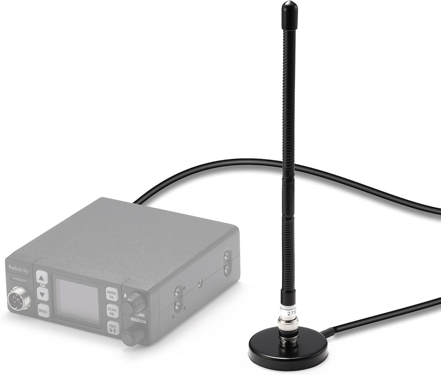 Radioddity CB515 27MHz, SO-239 CB-606/CB-606 PRO/CB-500/CB-27 PRO/CS-47/CB-900 CB Antenna Soft Whip CB Radio Antenna