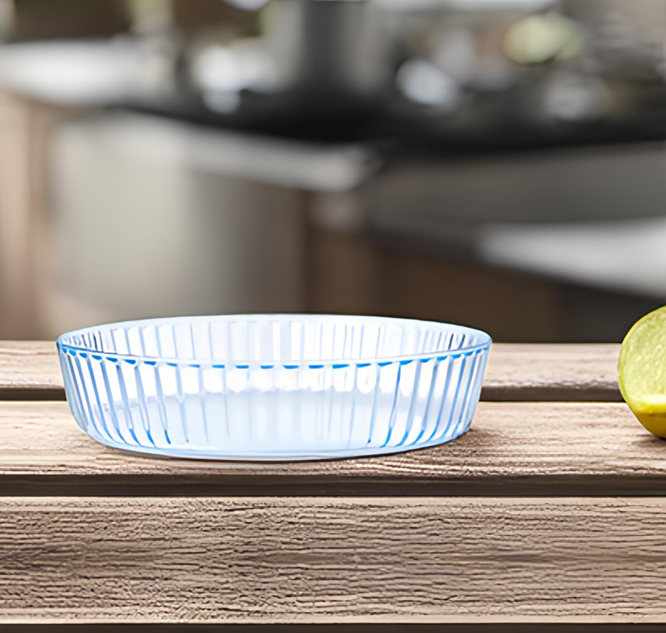 RONDURE Deep Pie Dish for Baking 10-inch Glass Pie Plate Pan Clear - 2.3 Inch Deep - for Oven Baking Crust Quiche and Serving