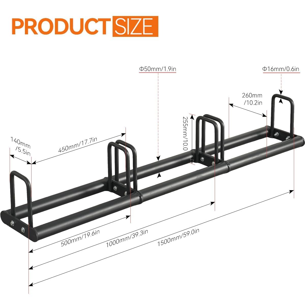 Weight Plate Rack for Home Gym - Weights Rack for Plates Use Singly or Combine Multiple Units | Olympic Weight Plate Rack Up to 660 LBS - New Model Bumper Plate Rack for Easy Plate Changes(1Unit)