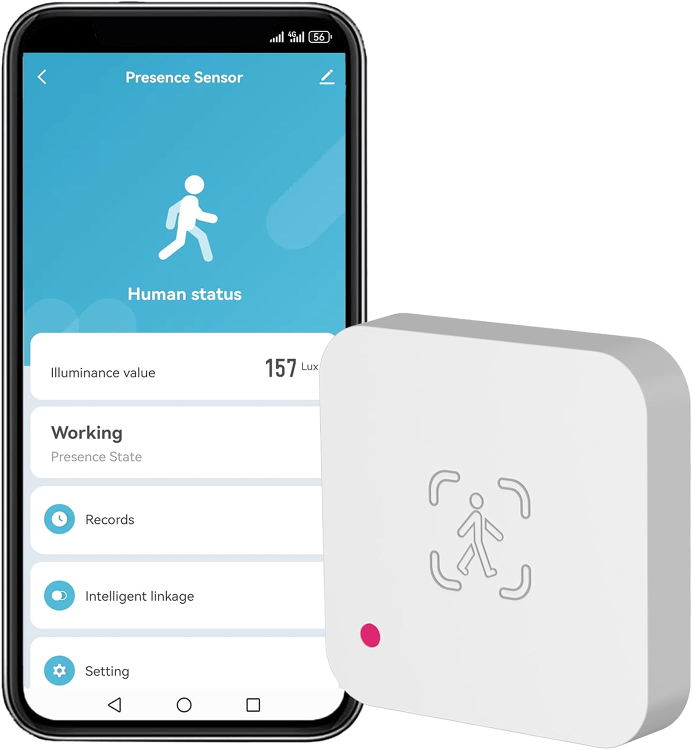 mmWave WiFi Human Presence Sensor: Smart Motion Sensor with App Notification Alerts, Radar Detector, Zone Positioning