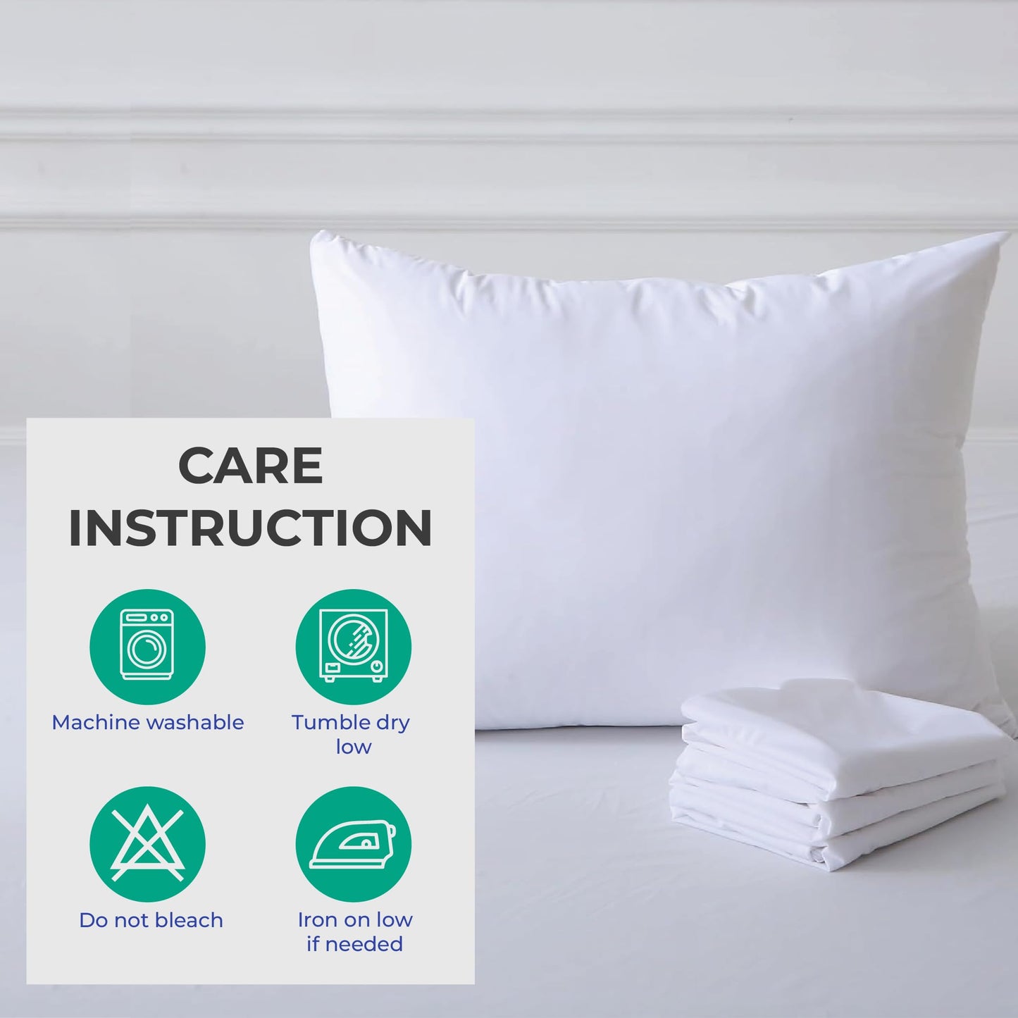 Ultra Soft 4 Pack Pillow Protectors with Zipper Standard Size Breathable Standard Pillow Covers, 100% Safety Against Stains, Dust & Dirt with Pillow Covers, Machine Washable (White 20x26 inch)