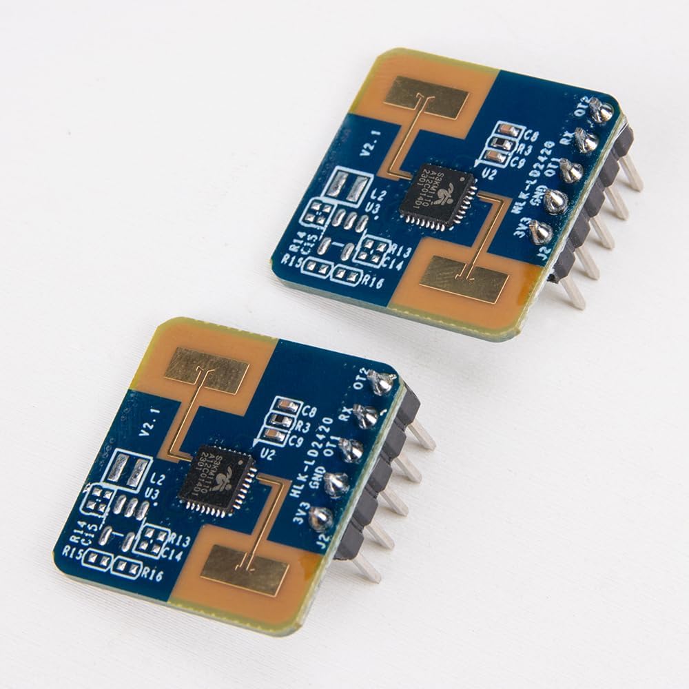 ZORZA 2Pcs LD2420 24GHz mmWave 50mA 3.3V Smart Radar Sensor Module Human Presence & Motion Detection Module Low Power