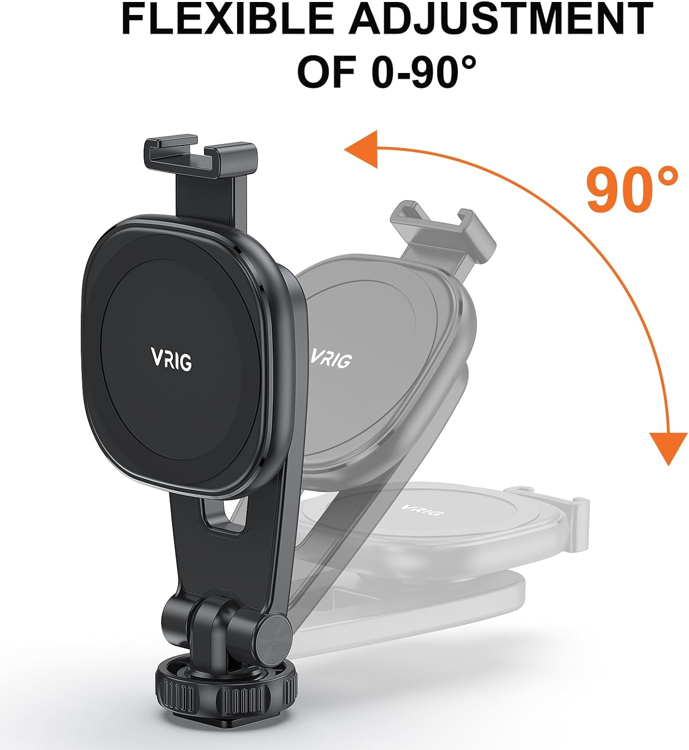 VRIG MG-03 16 15 14 13 12 360 Magnetic Phone Tripod Mount, Tripod Mount for Magsafe Cold Shoe for iPhone Series
