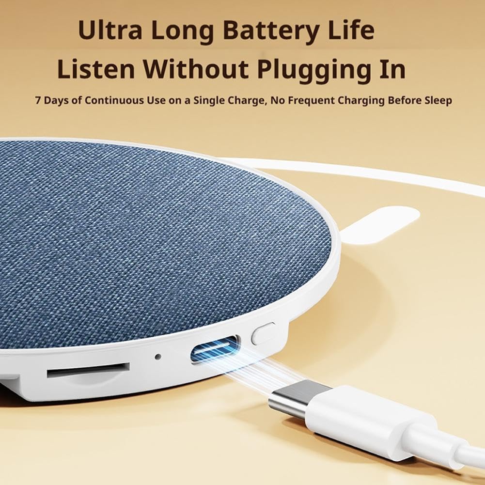 Generic 12mm Bluetooth Pillow Speaker for Sleeping, Under Pillow Sound System with Thin Design for Side Sleepers, White