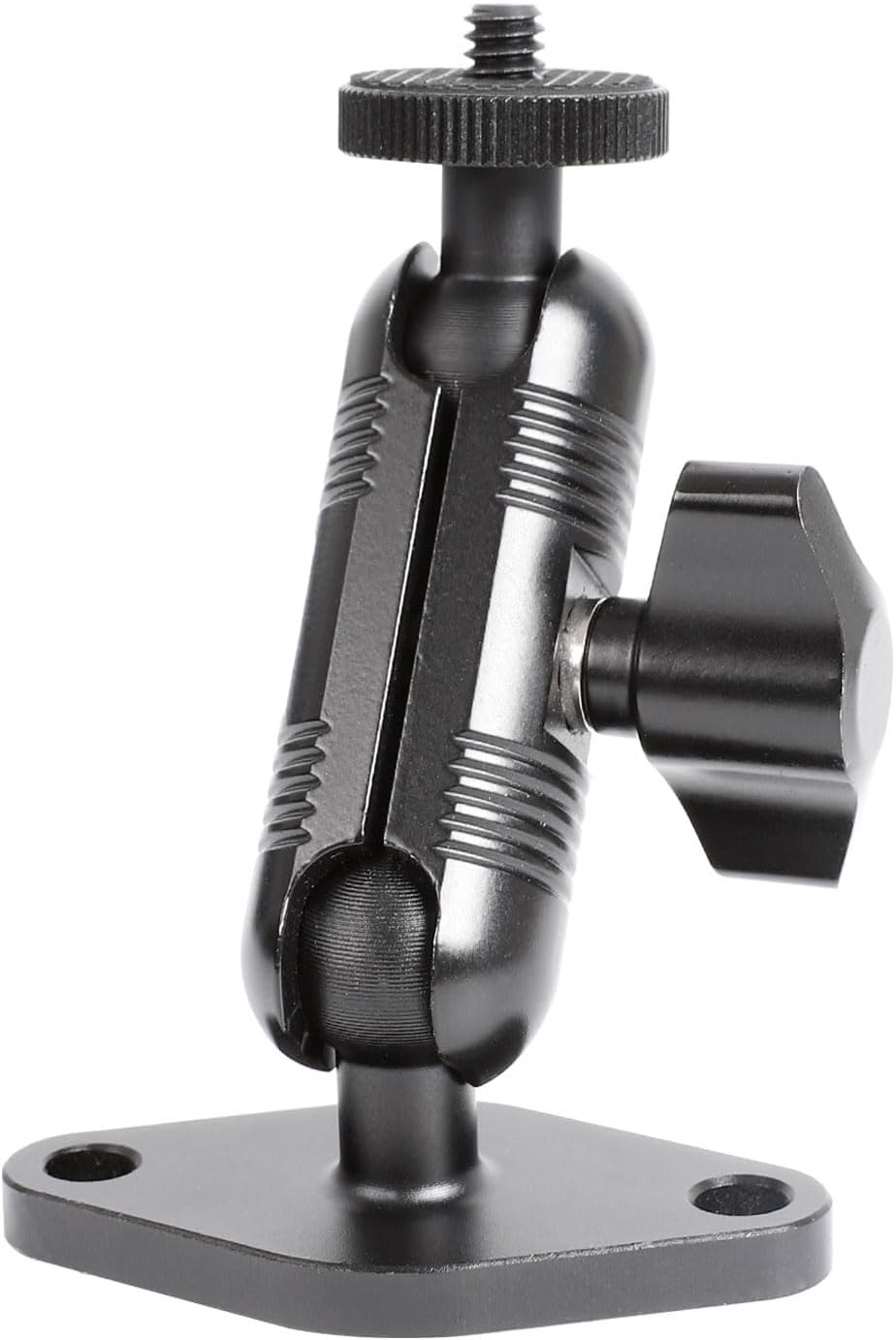 xik 1/4"-20 360 Metal Mount with Drill Plate Base for Monitors, Action CameraCCTV Cameras, Camcorders, Rotation