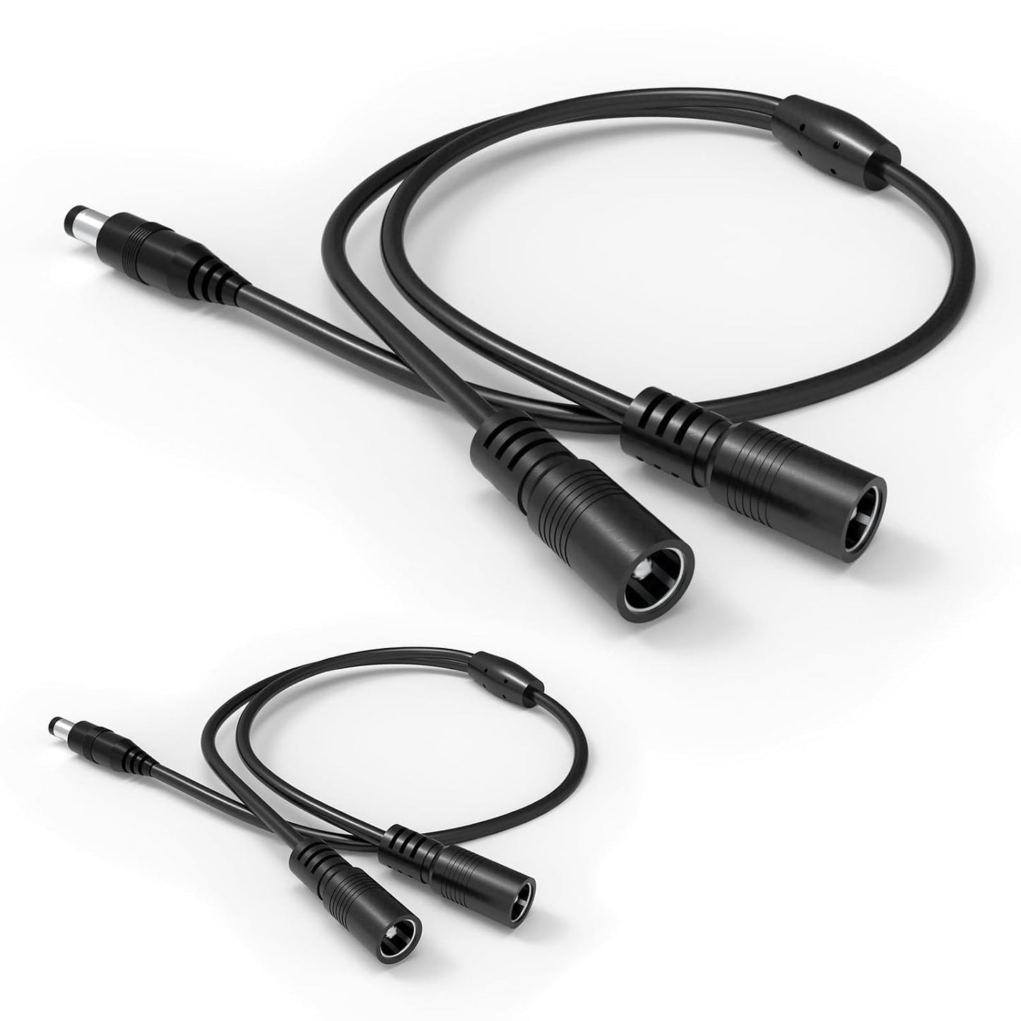 Varbmt 2 Pack 60CM 5.5mm 2.1mm 1 2 2 DC x Power Supply Y Splitter Adapter Cable DC Power Extension Wire Male to Female