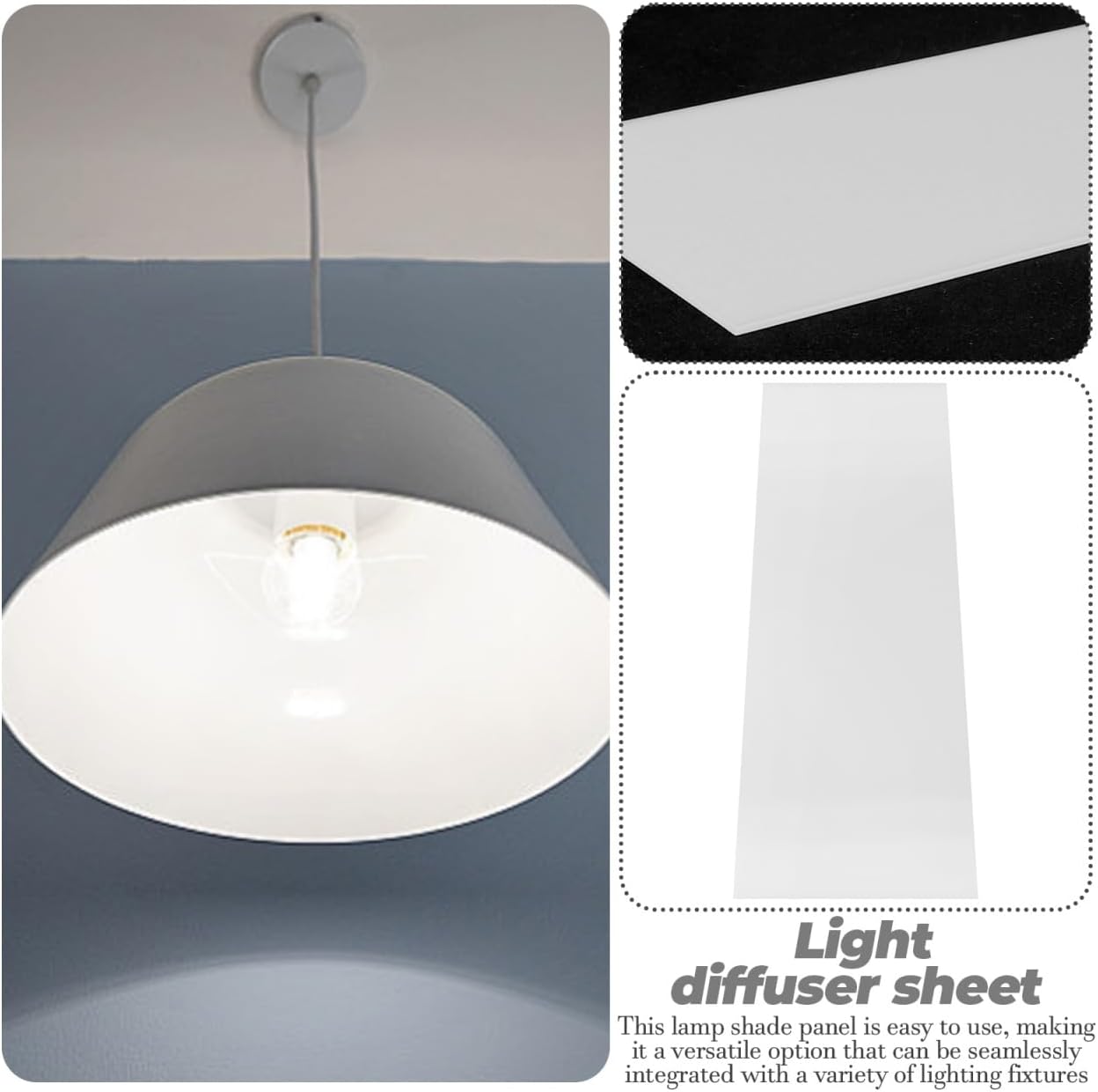 Light Diffuser Acrylic Panel for Ceiling Lighting Semi-transparent Diffuser Plate for Even Led Illumination Easy