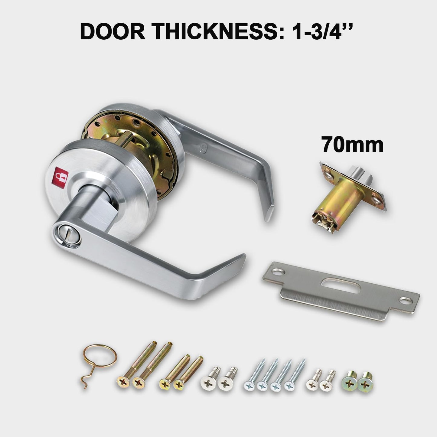 HISAFE Commercial Keyed Entry Door Handle & Commercial Privacy Door Handle