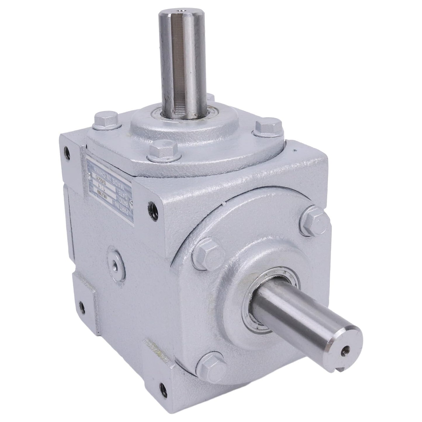 Holdia 40 HP Right Angle Bevel Gearbox with 2 Keyed Shafts CW/CW 1:1 1800 Max RPM 19455-SR-KW-KW-GR