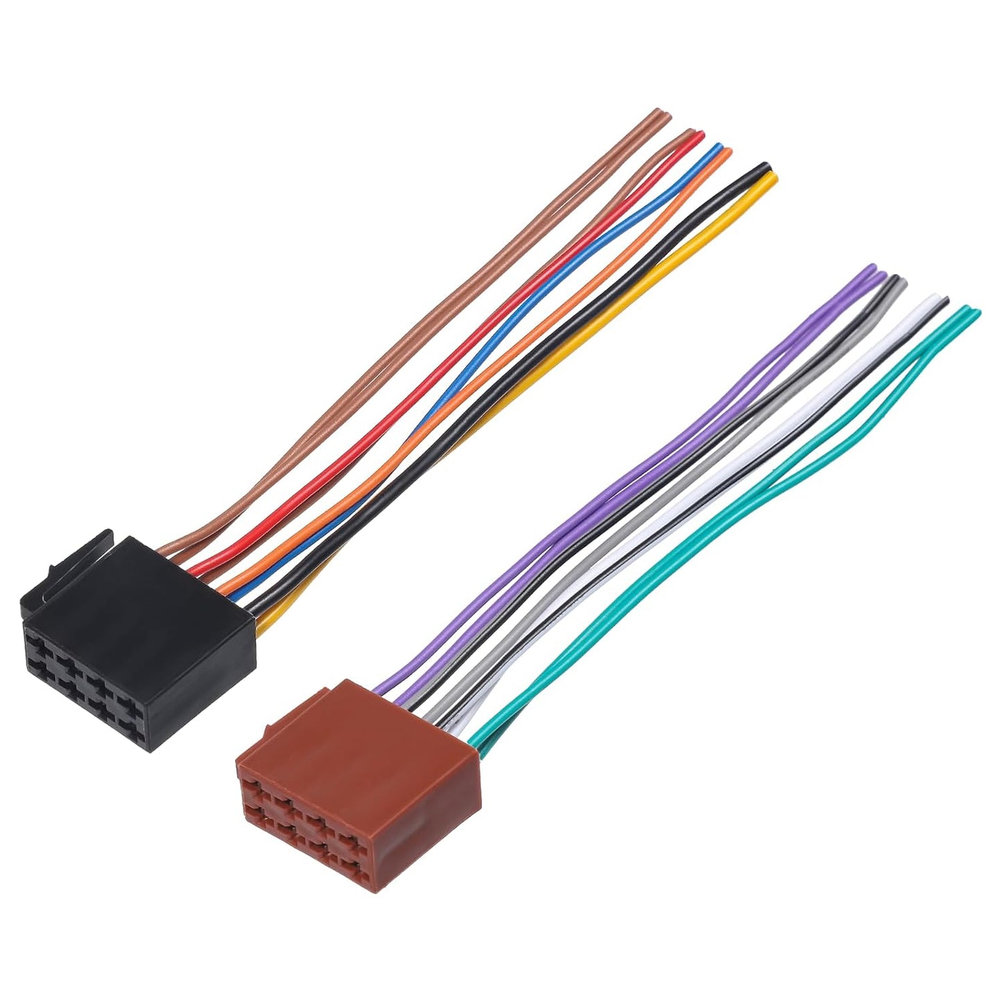 Qulkws 8+8 Pin Universal Car Radio Stereo Wiring Harness Car Audio Video Wire Cable Power Speaker Connector Radio