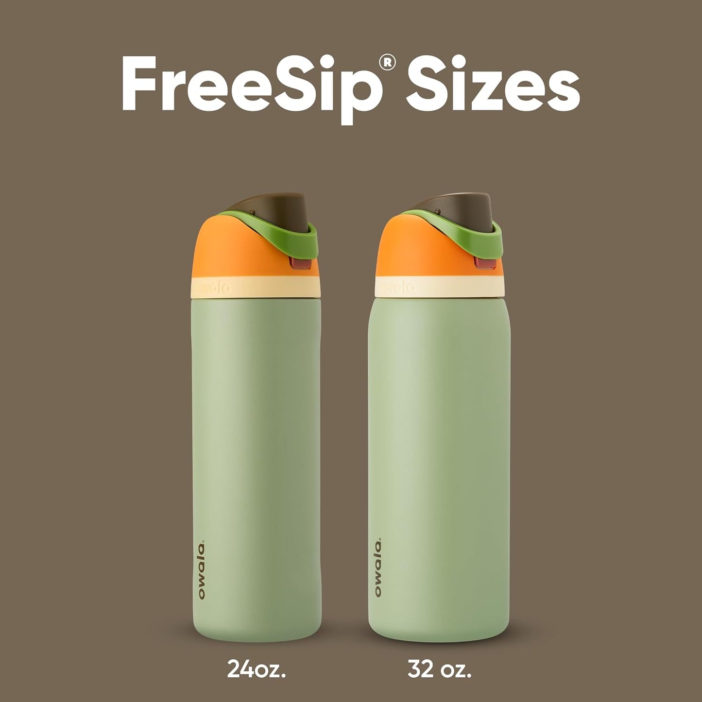 Owala FreeSip Insulated Stainless Steel Water Bottle - BPA-Free, 24 Oz, Camo Cool Design for Travel