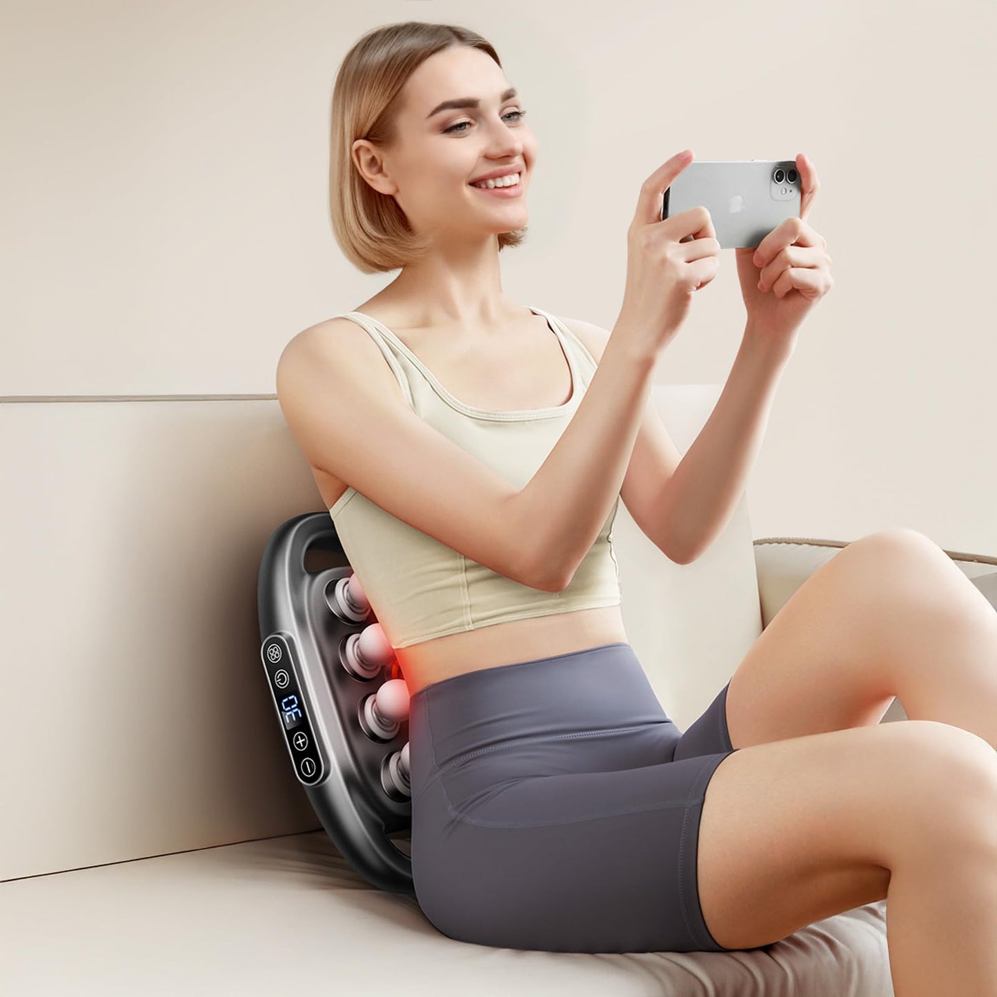 16 Head Massage Gun Deep Tissue - 2026 Upgrade 16-Drive Back Muscle Massager with 3 Modes & 30 Intensities, Portable Quiet Percussion Massager for Legs, Waist, Back, Neck, Buttocks Muscles Pain Relief