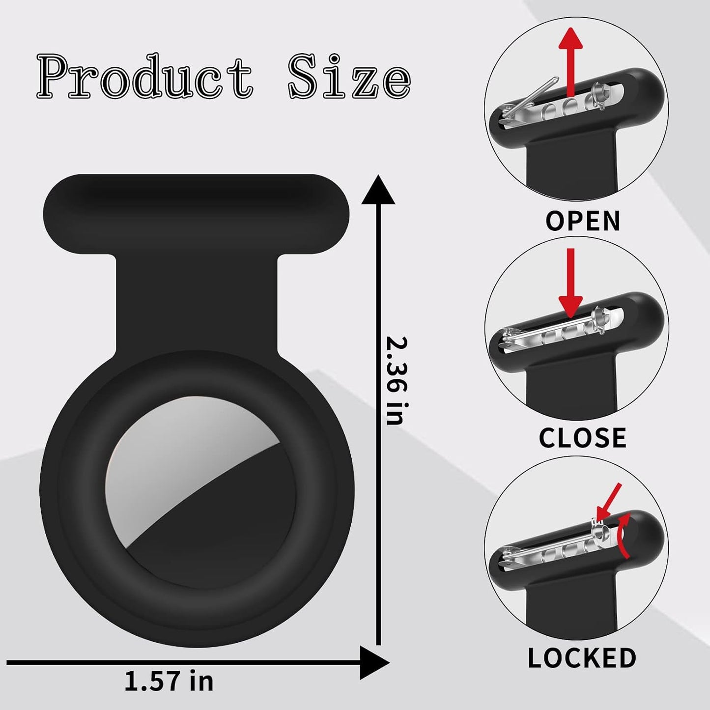 Fzemnn 2 Pack Holder Case Tracker, Silicone Hidden GPS Kid Holder with Invisible Pin, Anti Lost Case Cover