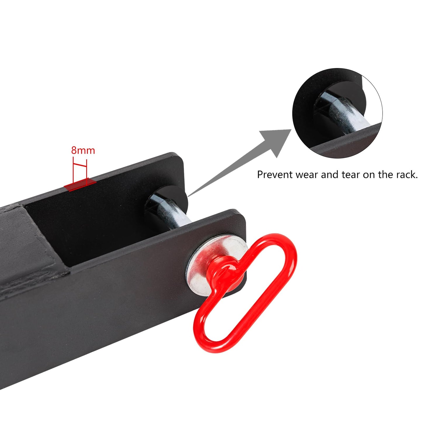 BROTTEBEAR Multi Use Belt Squat Attachment with Lever Arms fits for 3"X 3" Square Tube Power Cages Home Gym Accessory for Strength Training with 330 lbs Capacity (Not Included Squat Belt)