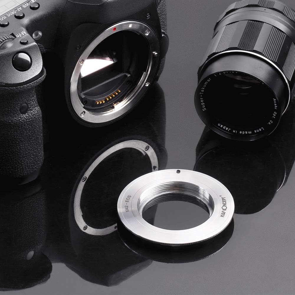 M42 M42 1300D 200D 750D 80D 800D 7D 6D 5D 77D 1200D 600D 70D to EOS, K&F Lens Mount Adapter for Mount Lens to EF EF-S
