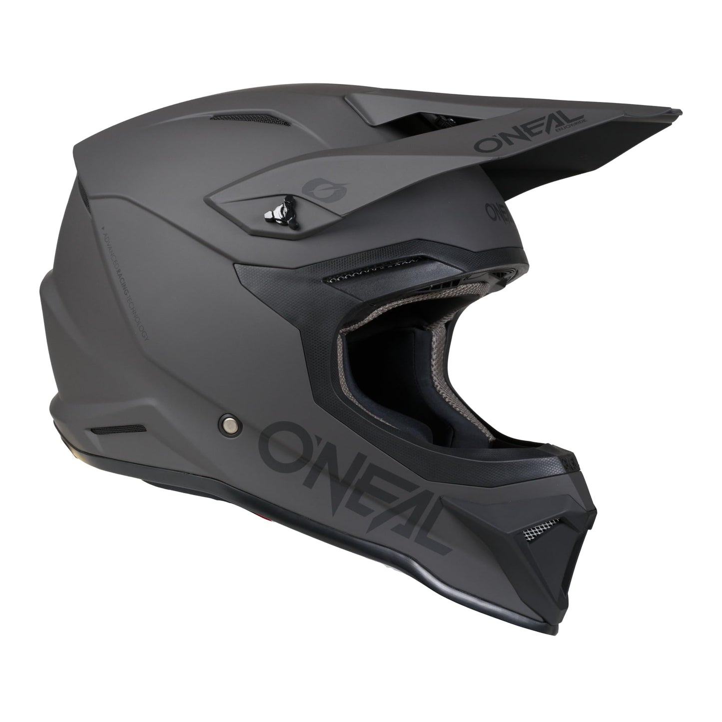 O'NEAL 4 SRS MX Helmet Adult Solid Gray/Black Large