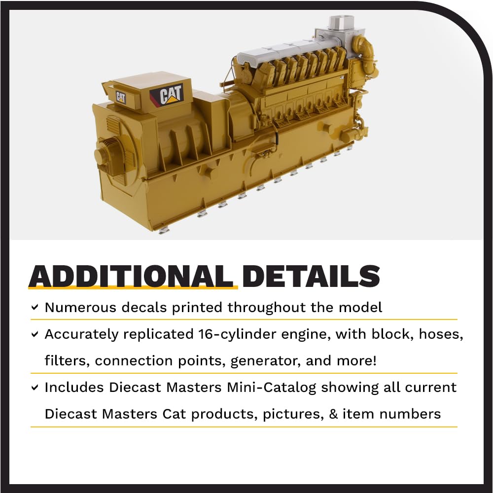 1:25 Scale CAT CG260-16 Gas Generator | Core Classics Series Cat Trucks & Construction Equipment | 1:25 Scale Model Diecast Collectible Model 85287C