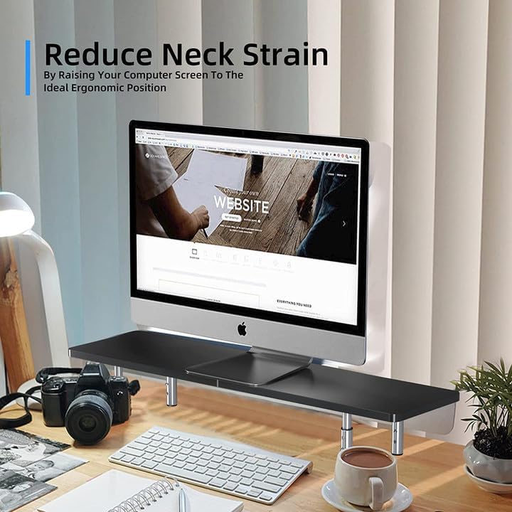 Display,3 Adjustable(MST016) suptek Laptop Stand for Desk,Computer Monitor Laptop Stand Riser for Printer, Notebook