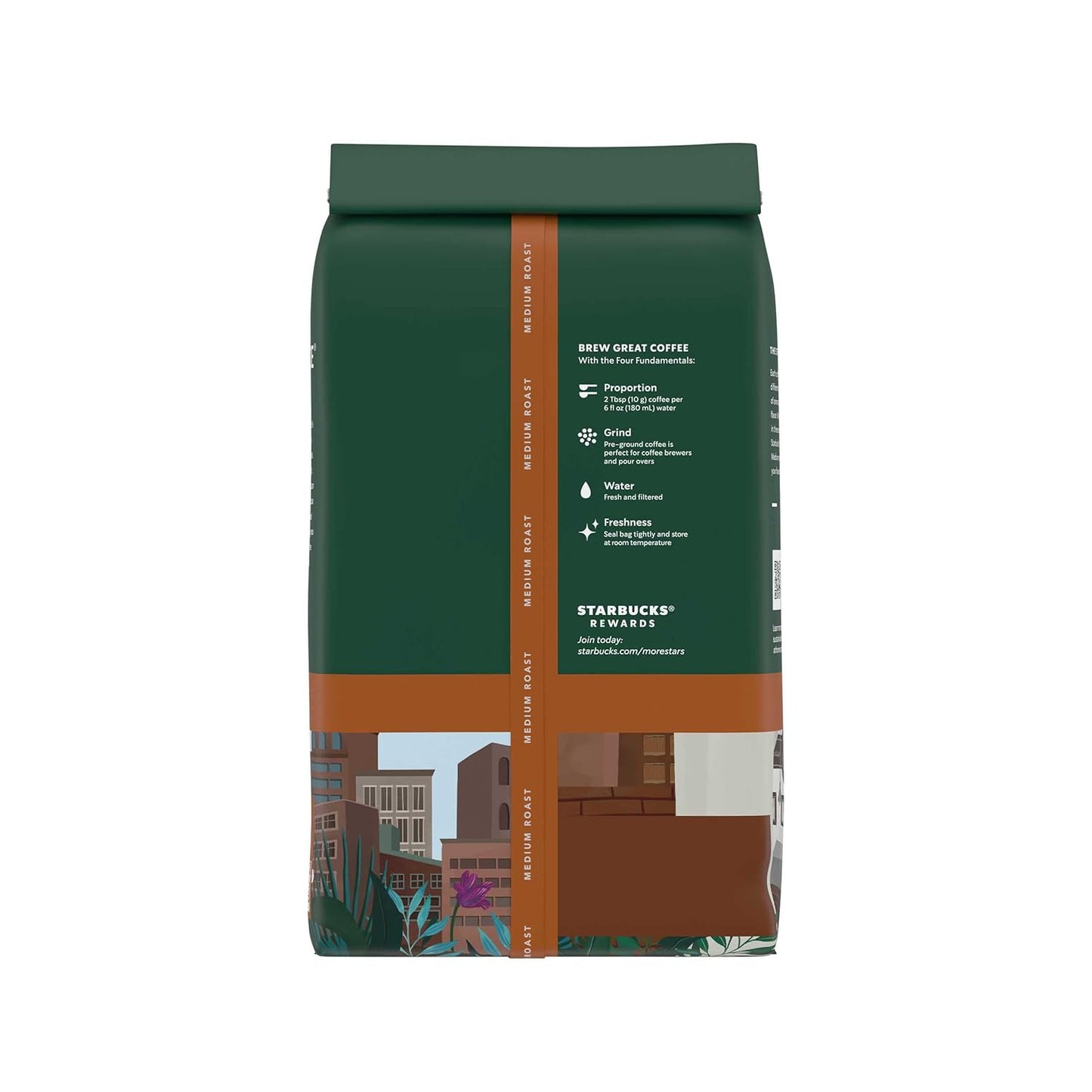 Starbucks Ground Coffee - Medium Roast Pike Place Roast | Six 18 oz Bags for Hot or Iced Coffee