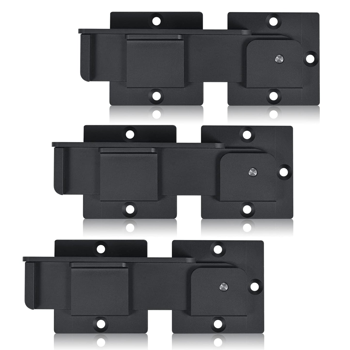 GreaTalent 7.5" Flip Gate Latch Lock with Padlock Hole 3Pack, 4mm Heavy Duty Aluminum Alloy Adjustable Door Latch for Sliding Swing Open Door, Outdoor Gate, Wooden Fence, Barn Door, Shed, Garage, Yard