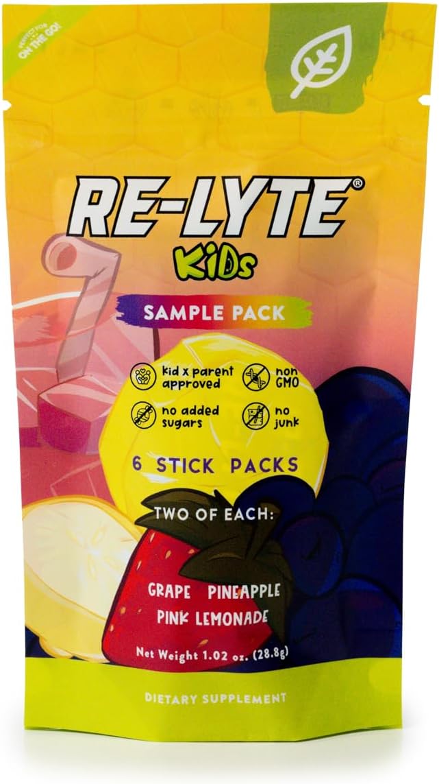 REDMOND Re-Lyte Kids Hydration Electrolyte Mix Powder, Sample Pack (6 Ct.)