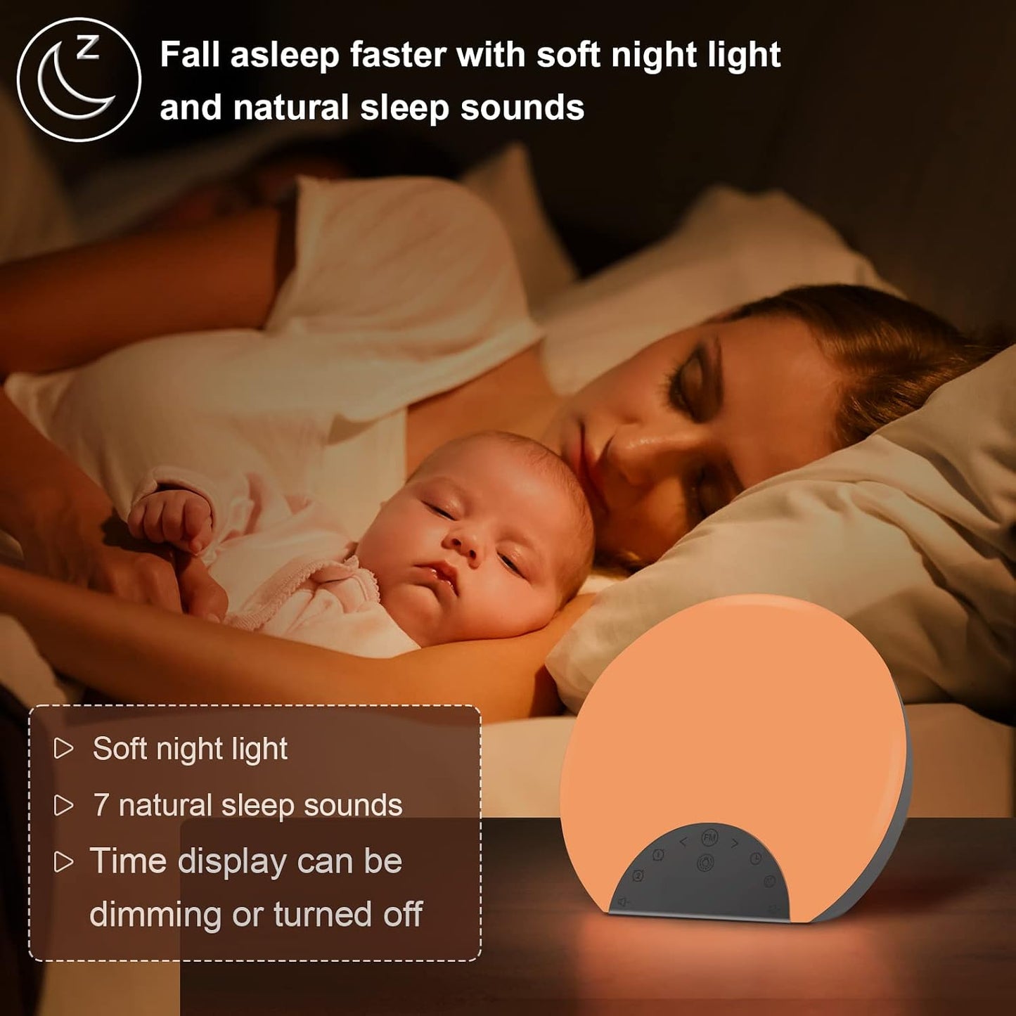 ANTDALIS Snooze, 7 8 Sunrise Alarm Clock Wake Up Light for Kids, Adults, Heavy Sleepers with Dual Alarms, Sleep Aid
