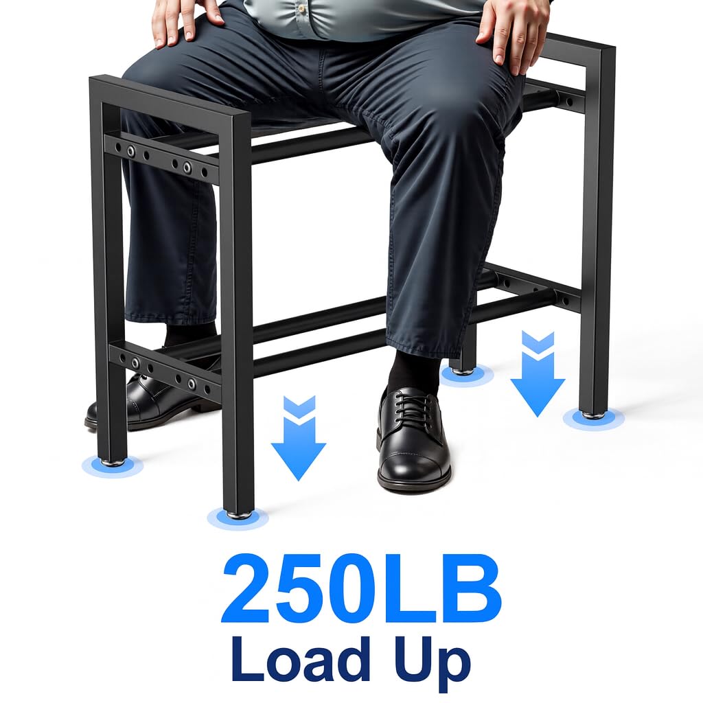 Dumbbell Rack 2-Tier 20 IN Length Adjustable Weight Rack For Home Gym Dumbbells Kettlebell (Rack Only)