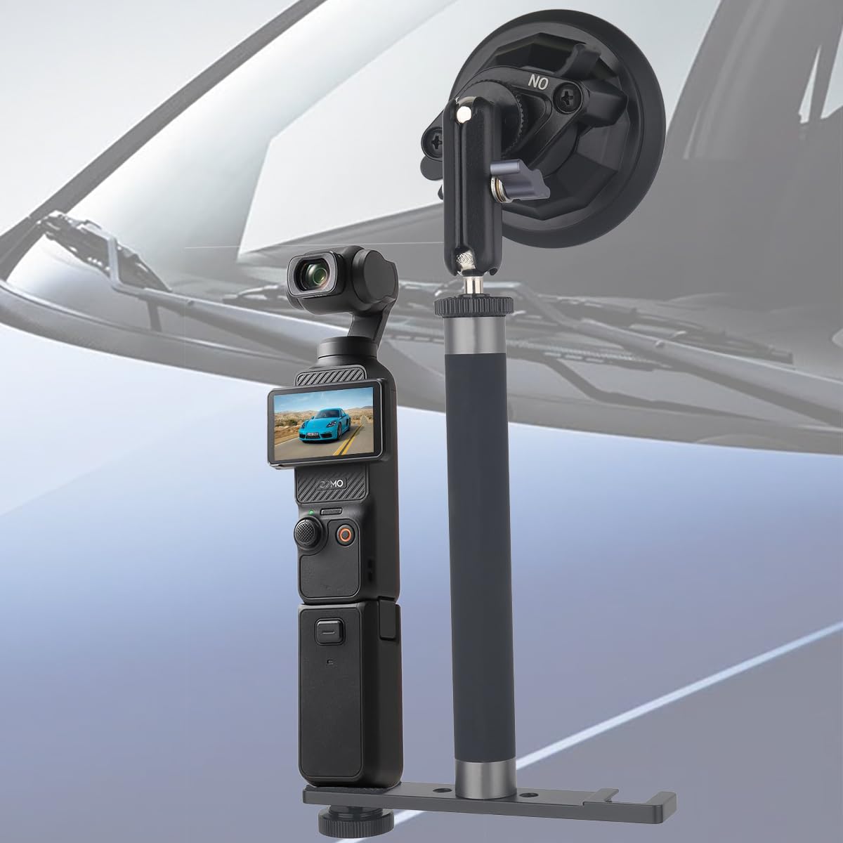 Rigdance 1/4" 15cm/5.9 inch 1/4" (2PCS) Aluminium Thread Extension Rod Mount, Camera Extension Rod for Dash Cam, Action
